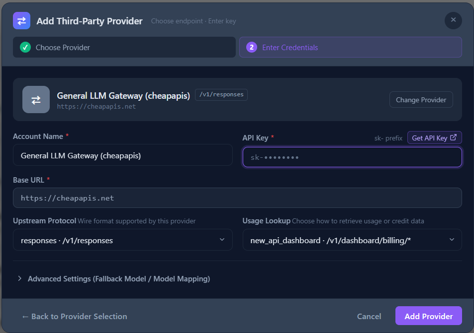 Add a third-party provider